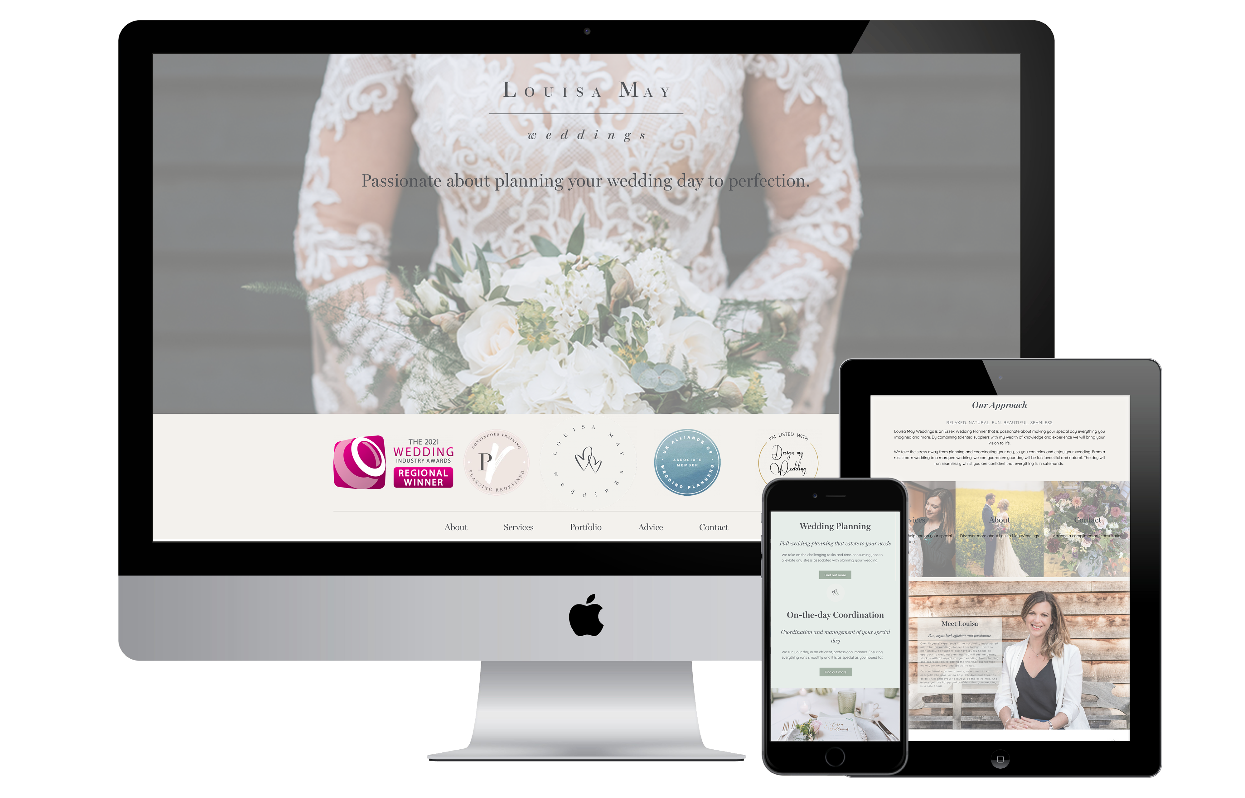 Louisa May Weddings Website Design